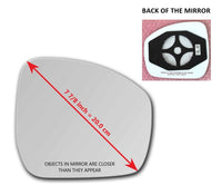 Heated Mirror Glass With Plastic Backing Plate Attached for Land Rover Range Rover Sport 2014 - 2018