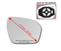 Heated Mirror Glass With Plastic Backing Plate Attached for Land Rover Range Rover Evoque 2012 - 2013