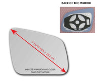 Heated Mirror Glass With Plastic Backing Plate Attached for Mercedes-Benz C300 2008 - 2014