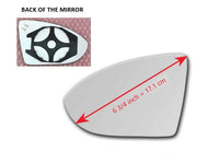 Heated Mirror Glass With Plastic Backing Plate Attached for Volkswagen Golf R 2015 - 2024