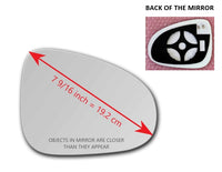 Heated Mirror Glass With Plastic Backing Plate Attached for Volkswagen Touareg 2011 - 2017