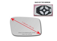 Heated Mirror Glass With Plastic Backing Plate Attached for Volvo V40 2000 - 2004