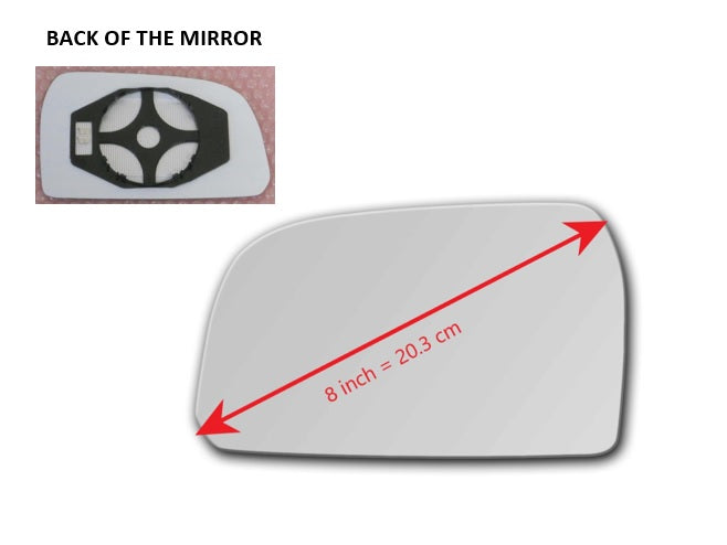 Heated Mirror Glass with Plastic Backing Plate Attached for Hyundai Tucson 2005 - 2009