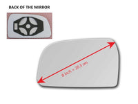 Heated Mirror Glass with Plastic Backing Plate Attached for Hyundai Tucson 2005 - 2009