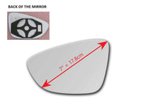 Heated Mirror Glass with Plastic Backing Plate Attached for Volkswagen EOS 2009 - 2017