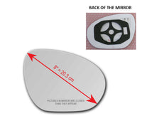 Heated Mirror Glass With Plastic Backing Plate Attached for Nissan Cube 2009 - 2014