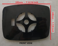 Large Rectangle Plastic Backing Plate - 85mm Round Mount For Sideview Mirror Glass