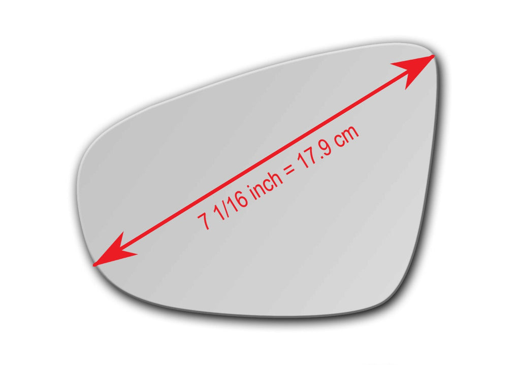 Replacement Mirror Glass for Volkswagen GTI 2010 - 2014