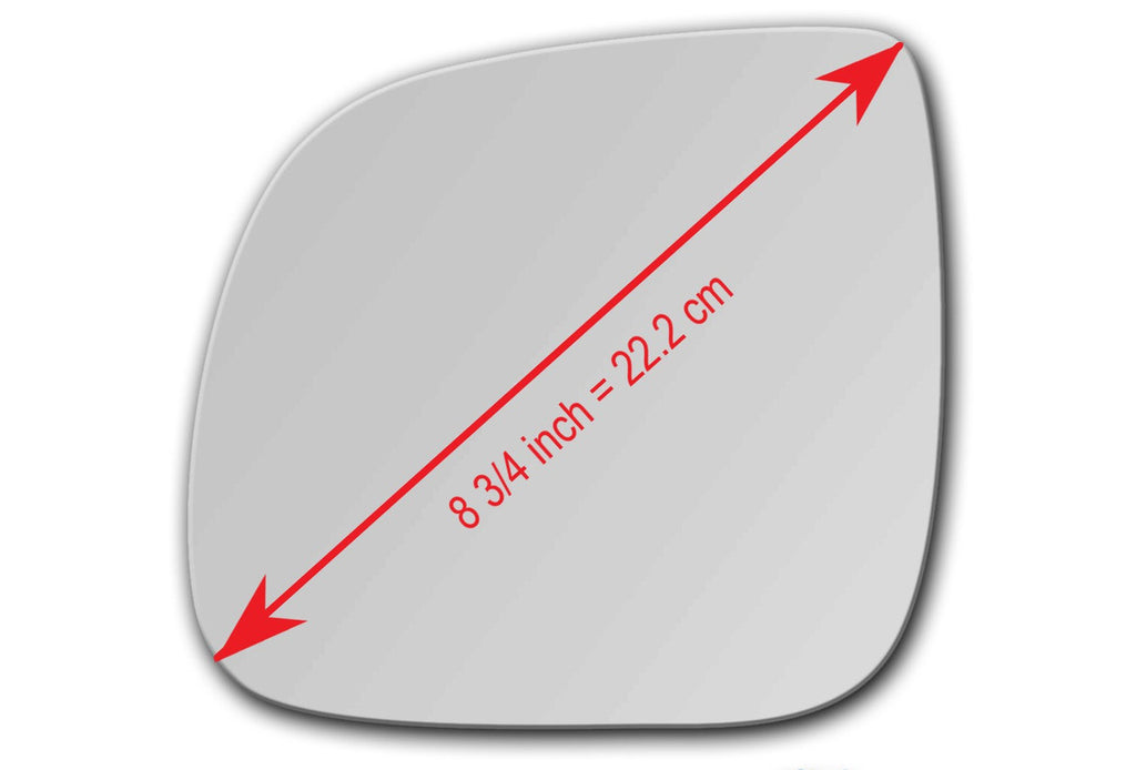 Replacement Mirror Glass for Volkswagen Touareg MK1 2008 - 2010
