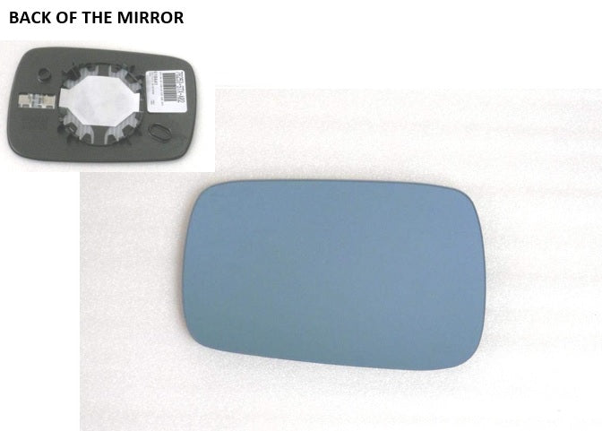 Factroy Original Heated Blue Tinted Mirror Glass with Plastic Backing Plate Attached for Acura MDX 2007 - 2013