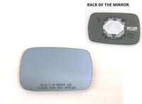 Factroy Original Heated Blue Tinted Mirror Glass with Plastic Backing Plate Attached for Acura MDX 2007 - 2013