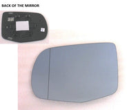 Factroy Original Heated Blue Tinted Mirror Glass with Plastic Backing Plate Attached for Acura MDX 2014 - 2016