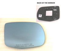 Factroy Original Heated Blue Tinted Mirror Glass with Plastic Backing Plate Attached for Acura MDX 2014 - 2016
