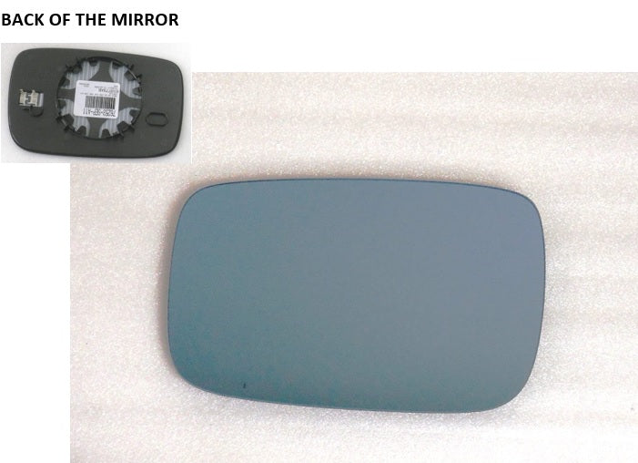 Factroy Original Heated Blue Tinted Mirror Glass with Plastic Backing Plate Attached for Acura TL 2007 - 2008