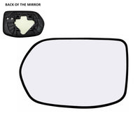 Factroy Original Heated Blue Tinted Mirror Glass with Plastic Backing Plate Attached for Honda CR-V 2007 - 2011