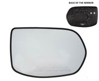 Factroy Original Heated Blue Tinted Mirror Glass with Plastic Backing Plate Attached for Honda CR-V 2007 - 2011