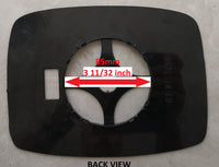 Large Rectangle Plastic Backing Plate - 85mm Round Mount For Sideview Mirror Glass