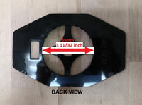 Large Rhombus Plastic Backing Plate - 85mm Round Mount For Sideview Mirror Glass