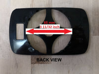 Small Rectangle Plastic Backing Plate - 85mm Round Mount For Sideview Mirror Glass